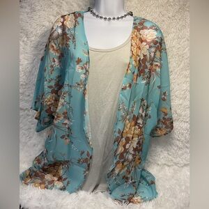 Sheer Floral Kimono